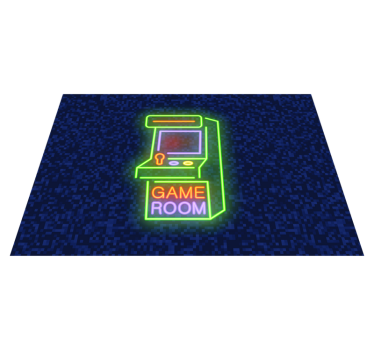 Tapis vinyle ado lueur de la salle de jeux - TenStickers