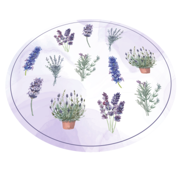 Tapis vinyle pour chambre motifs provençaux - TenStickers