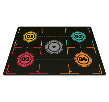 Tapis vinyle rectangulaire entraînement de basket-ball - TenStickers