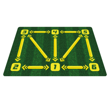 Tapis vinyle rectangulaire entraînement de football - TenStickers