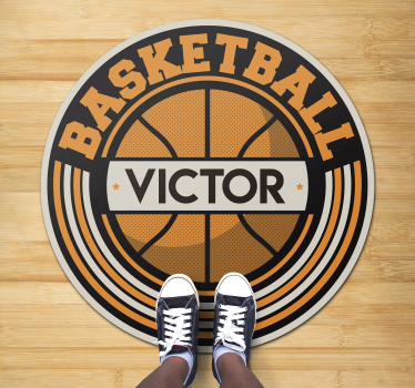 Tapis vinyle basket-ball personnalisable avec nom - TenStickers