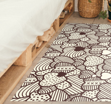 Tapis vinyle avec motif Coeurs avec texture - TenStickers