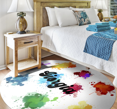 Tapis vinyle personnalise Aquarela splash - TenStickers