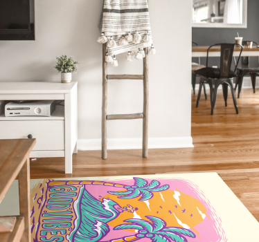 Tapis vinyle ado bonnes vibrations surf - TenStickers