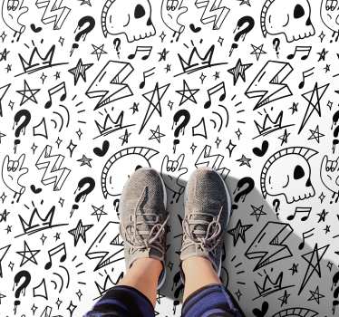 Tapis vinyle ado design rock - TenStickers