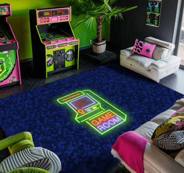 Tapis vinyle ado lueur de la salle de jeux - TenStickers