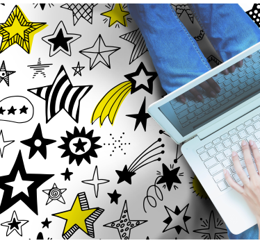 Tapis vinyle ado motif de nuit étoilée - TenStickers