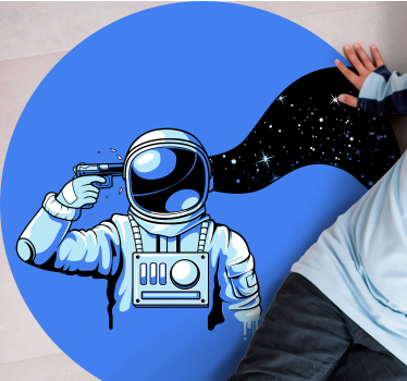Tapis vinyle ado scène cosmique d'astronaute - TenStickers