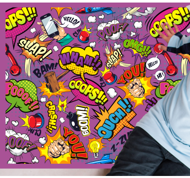 Tapis vinyle ado bulles de dialogue comiques - TenStickers