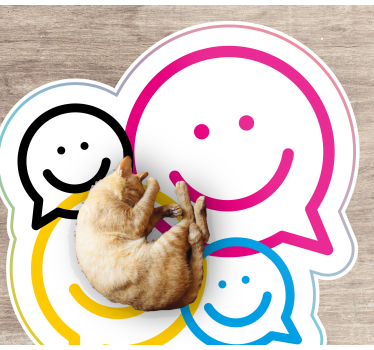 Tapis vinyle ado collection de smileys - TenStickers