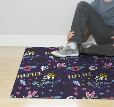 Tapis vinyle enfant forever you - TenStickers