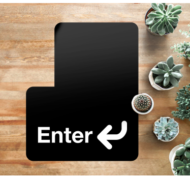 Tapis vinyle ado entrer dans la signalisation - TenStickers
