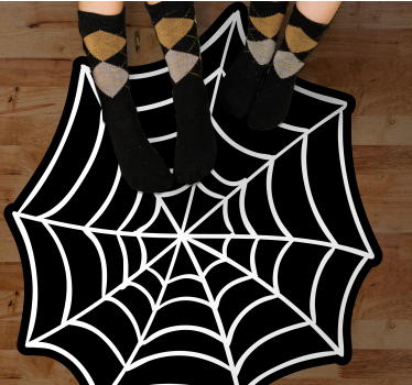 Tapis vinyle pour chambre Halloween toile d'araignée - TenStickers