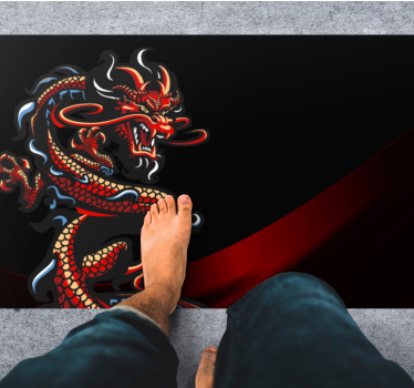 Tapis vinyle ado illustration de dragon - TenStickers