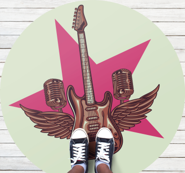 Tapis vinyle ado hommage à une rock star - TenStickers