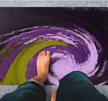 Tapis vinyle ado flux de couleurs en spirale - TenStickers