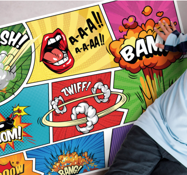 Tapis vinyle ado action de bande dessinée - TenStickers