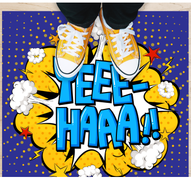 Tapis vinyle ado explosion d'action comique - TenStickers
