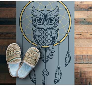 Tapis vinyle ado attrape-rêves hibou - TenStickers