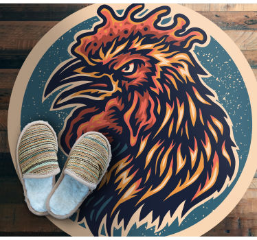 Tapis vinyle ado illustration de tête de coq - TenStickers