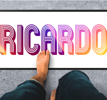 Tapis vinyle ado nom personnalisé néon - TenStickers