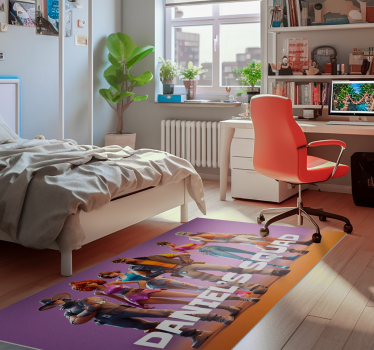Tapis vinyle chambre personnages jeu vidéo avec prénom - TenStickers