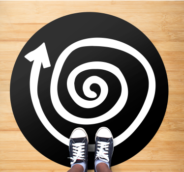 Tapis vinyle rond pour chambre Halloween spirale à flèche - TenStickers