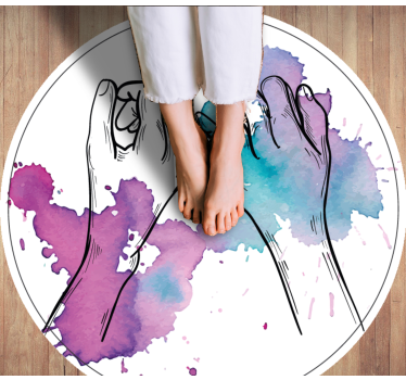 Tapis vinyle ado mains entrelacées - TenStickers