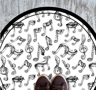 Tapis vinyle ado modèle de notation musicale - TenStickers