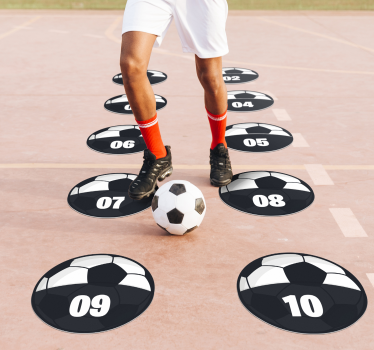 Tapis vinyles ronds ado d'entraînement de football - TenStickers