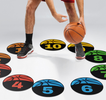 Tapis vinyles entraînement basket-ball - TenStickers