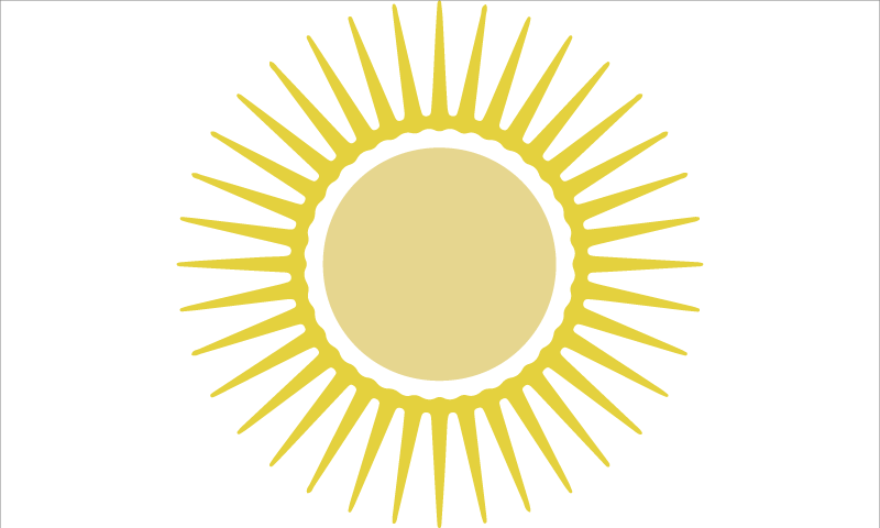 Tapis vinyle blanc soleil jaune - TenStickers