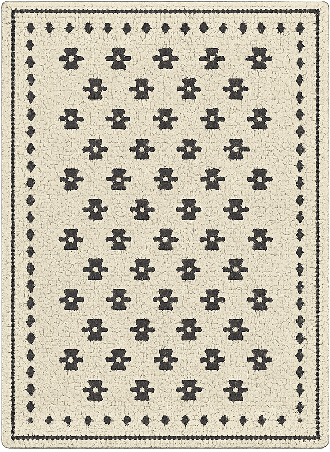 Tapis vinyle salon mosaïque de fleurs - TenStickers