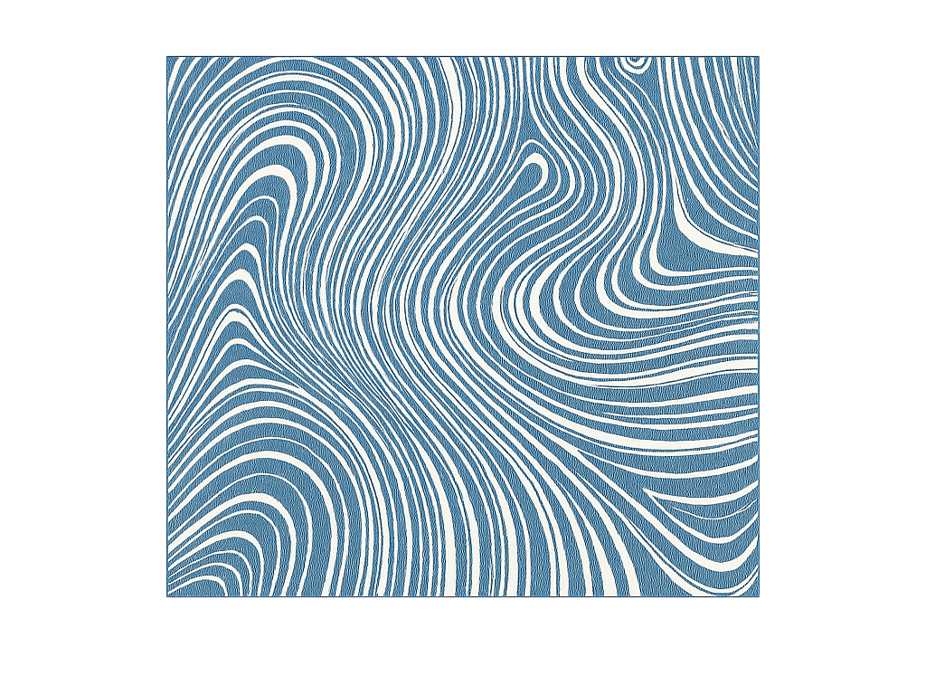 Tapis vinyle extérieur vagues bleues abstraites - TenStickers