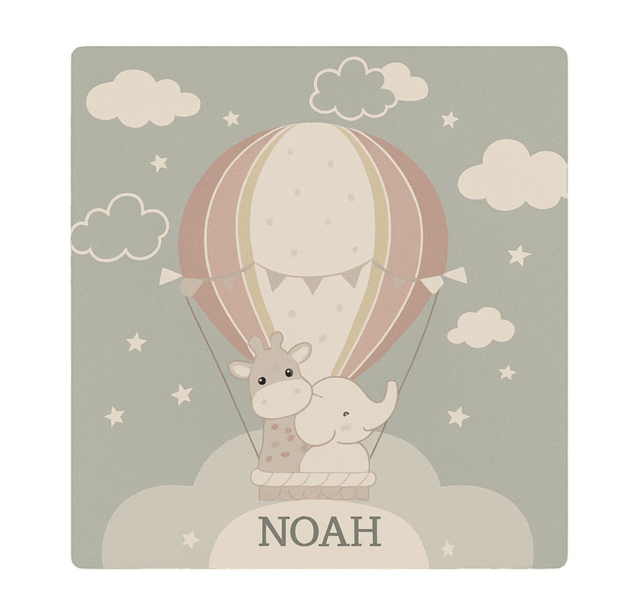 Tapis vinyle autres tapis ballon pastel avec prénom - TenStickers