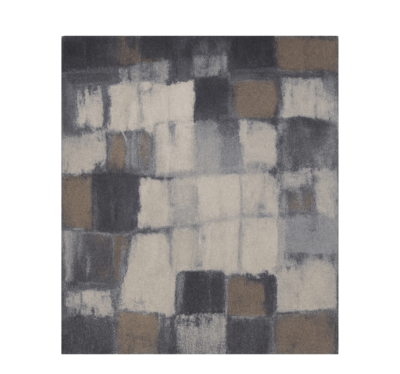 Tapis vinyle carré motif patchwork gris - TenStickers