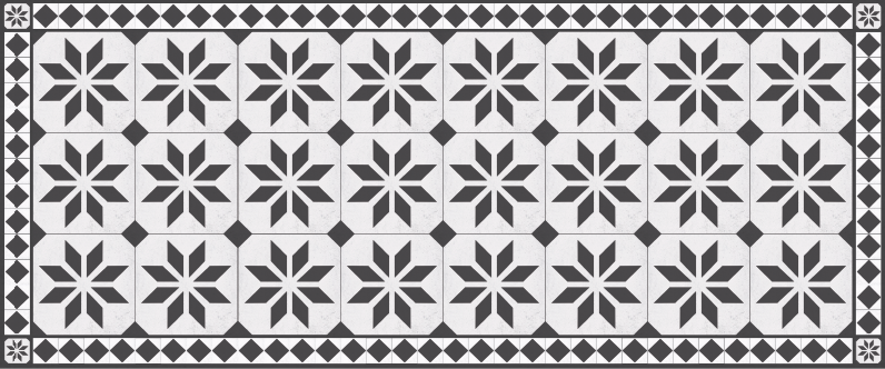 Tapis mosaique vinyle tapis rétro - TenStickers