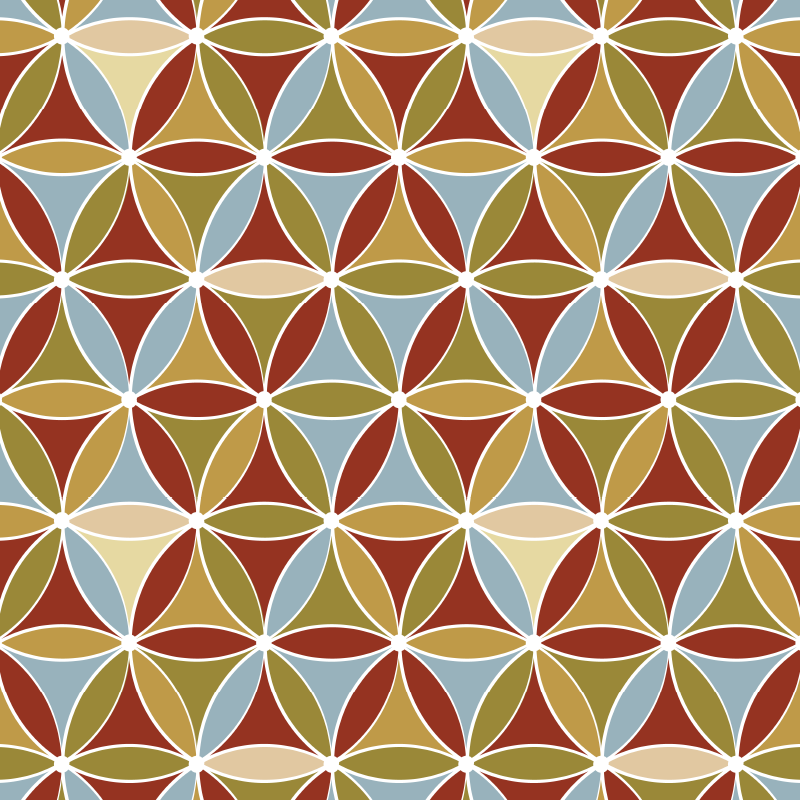 Tapis vinyle salon motif prisme vibrant - TenStickers