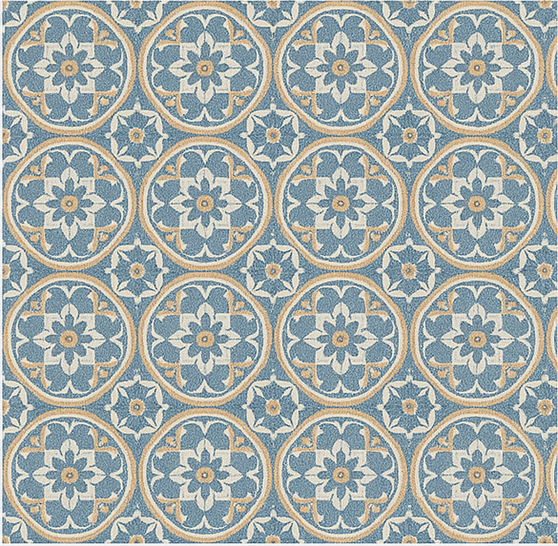 Tapis vinyle salon style azulejo - TenStickers