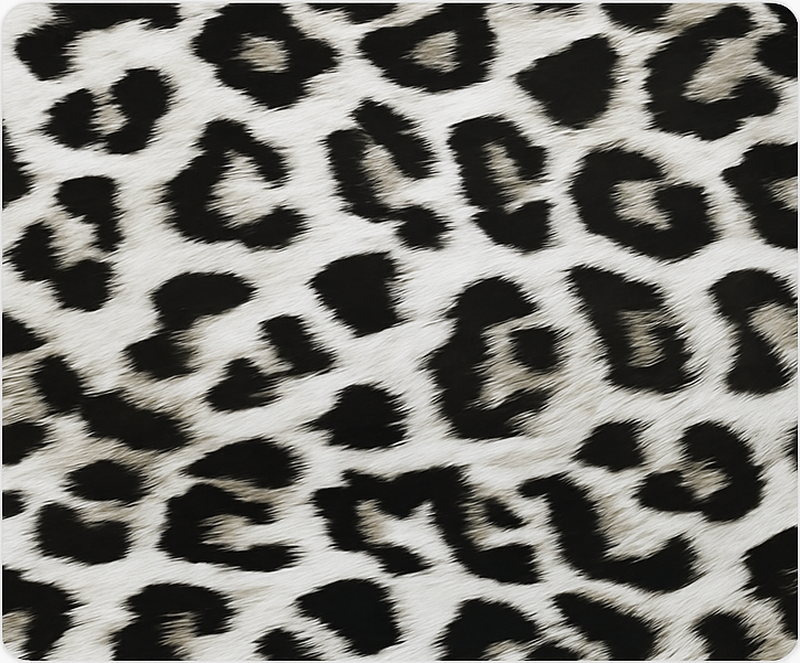 Tapis vinyle motif animal léopard blanc - TenStickers