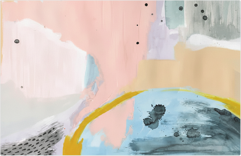 Tapis vinyle salon art coloré et moderne - TenStickers