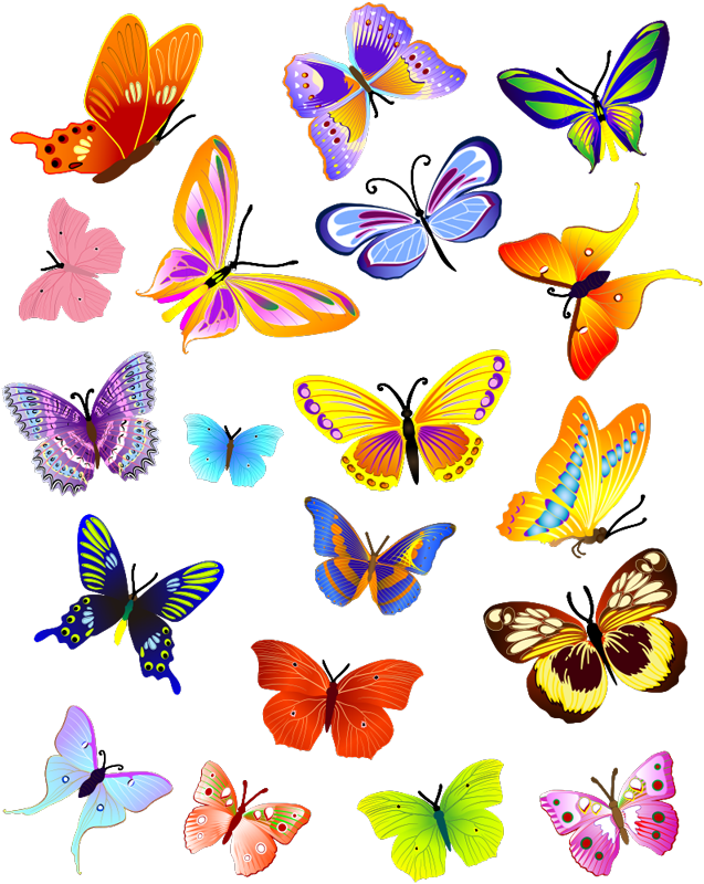 Tapis vinyle animal papillons volants multicolores - TenStickers