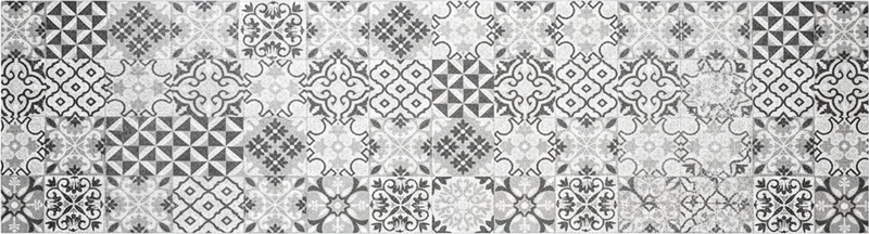 Tapis vinyle cuisine mosaïque complexe en gris - TenStickers