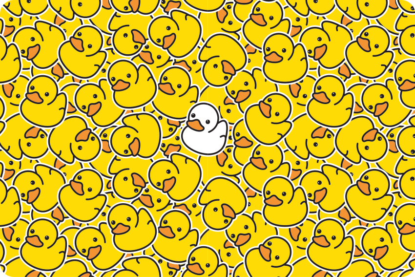 Tapis vinyle animal canard blanc mignon différent - TenStickers