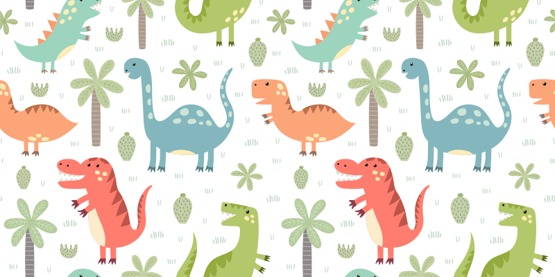 Tapis vinyle animal dinosaure heureux kallax - TenStickers