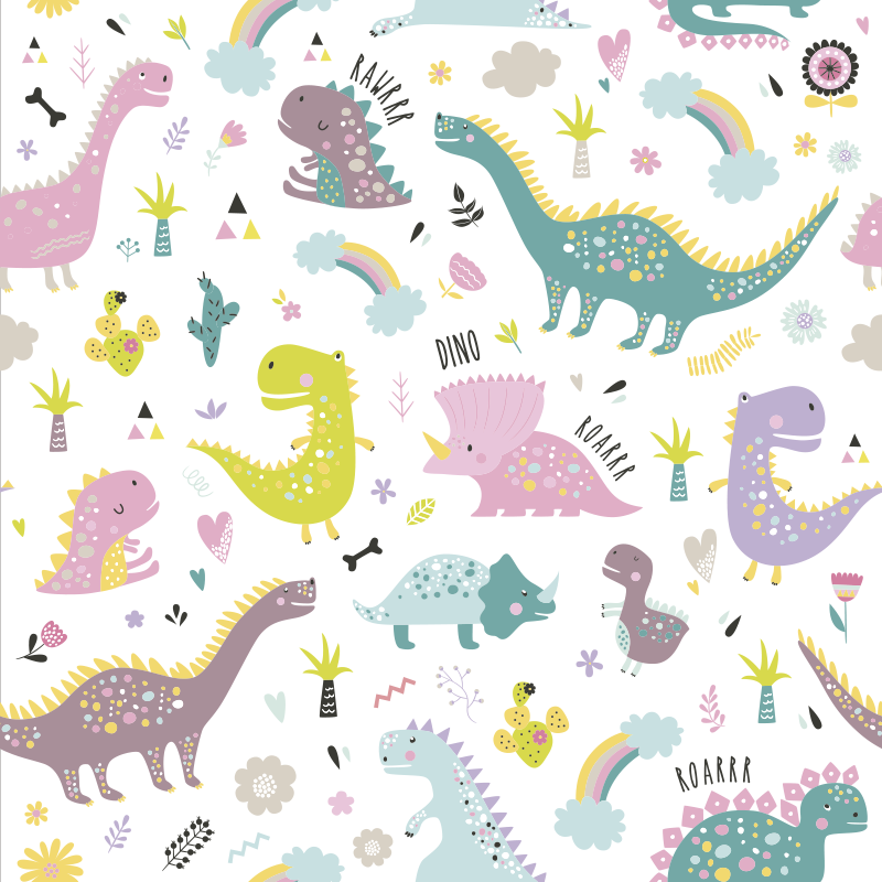 Tapis vinyle animal dinosaure kallax - TenStickers