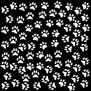 Tapis vinyle animal motifs animaux blancs - TenStickers
