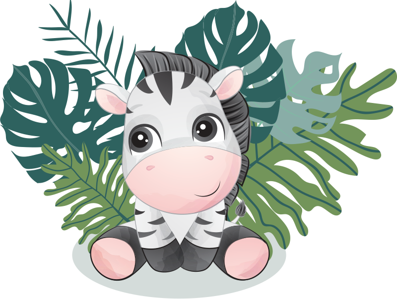 Tapis vinyle animal zèbre d'afrique sauvage - TenStickers