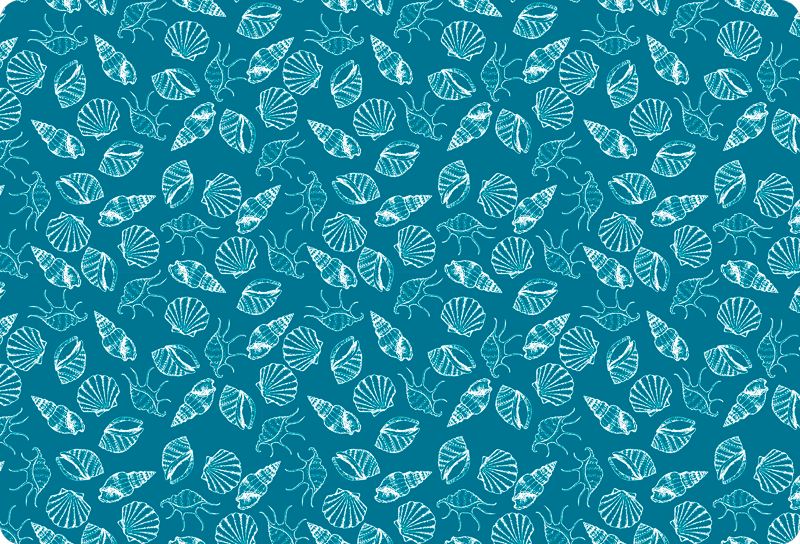 Tapis vinyle animal animaux coquillages - TenStickers