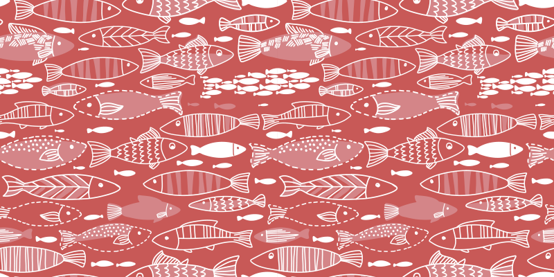 Tapis vinyle animal de nombreux poissons sous la mer - TenStickers